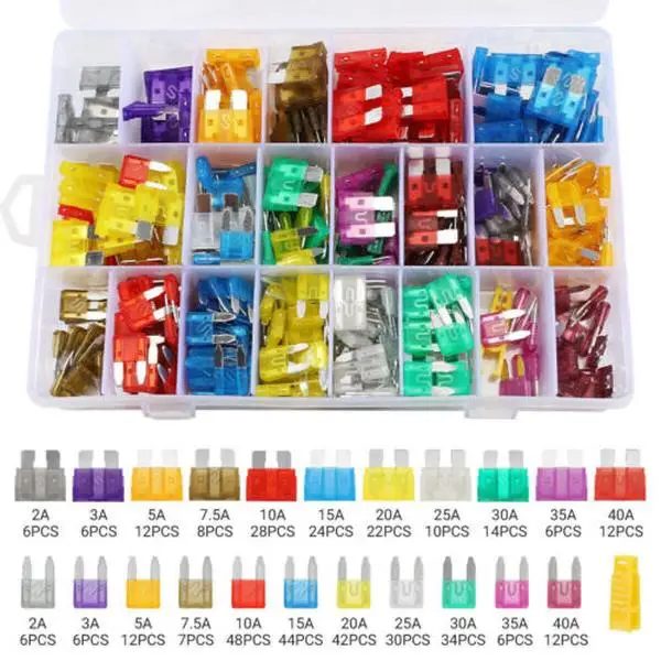 US Stock 420Pcs ATC Blade Fuse Set 2A-40A for Auto Car Truck Boat Motorcycle