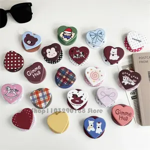 Korean Cute Love Heart Cartoon Magnetic Holder Grip Tok Griptok Phone Stand Holder Support For iPhone For Pad Magsafe Smart Tok