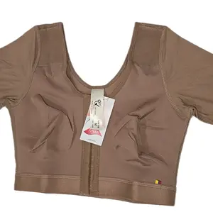 Bra LA SABRINA with sleeves, postoperative, invisible cups, high compression for arm lipo, implants or enhancement of your girls Strapless Shaping Minimalist