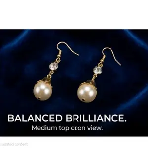 Pearl Drop Rhinestone Earring