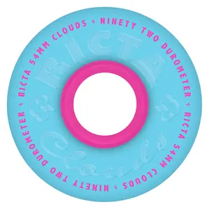 54mm Clouds Blue/Pink 92a Ricta Skateboard Wheels