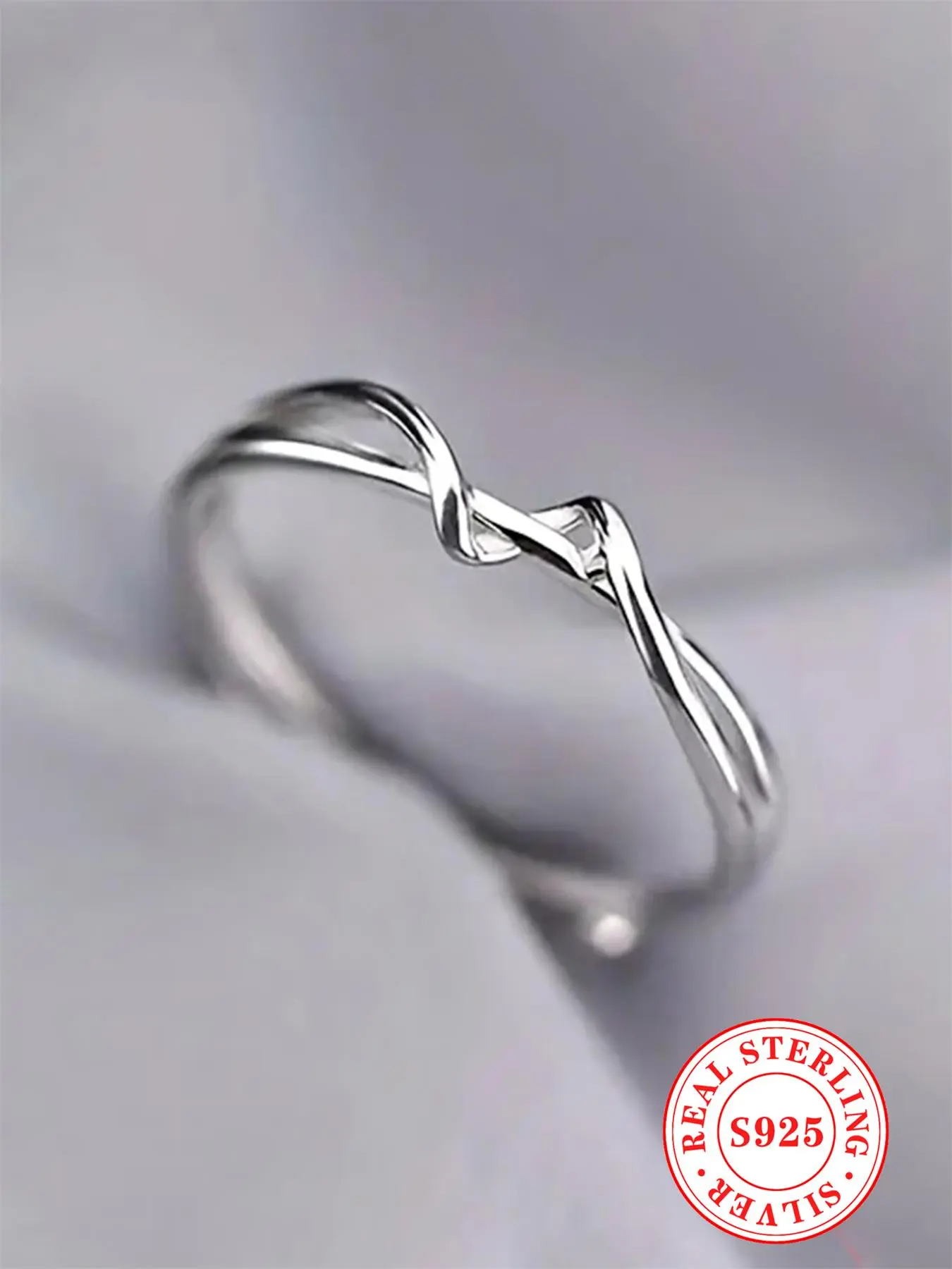 S925 Sterling Silver Simple Twist Design Ring, Elegant Fashion Rings, Elegant Casual Ring, Fashion Accessories for Women & Girls, Trendy All-match & Exquisite Jewelry for Birthday Gift, Real Rings