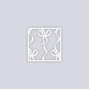 Bow Lines Square Clay Stencil