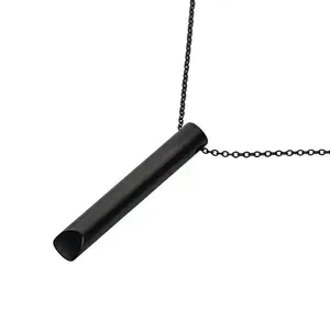Mindfulness Breathwork Necklace - Stainless Steel Anti-Smoking Jewelry for Anxiety Relief