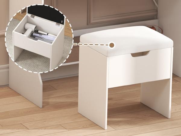 Lifewit Vanity with Mirror Adjustable Lighting, 2 Power Outlets/USB Ports, Makeup Desk with Storage Stool, 8 Open Shelves, 2 Drawers, Lipstick Holders Lifewit Vanity with Mirror Adjustable Lighting, 2 Power Outlets/USB Ports, Makeup Desk with Storage Stool, 8 Open Shelves, 2 Drawers, Lipstick Holders