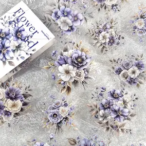 Vintage Gold Foil Flower Stickers with Unique Floral Patterns and Rich Vintage Look, Pack of 20, Handmade DIY Scrapbook Decorative Paper Crafts, Perfect for Album Journaling