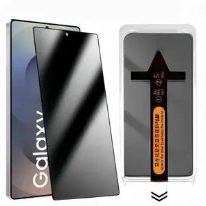 Privacy Tempered Glass Screen Protector, 1pc 3D Easy Apply Privacy Tempered Glass Screen Protector, Phone Accessories Compatible with Galaxy S25 Ultra S24 Ultra, Phone Screen Protectors