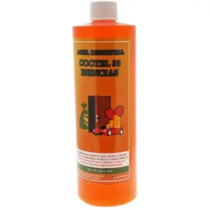 Coctel 33 Esencias - Agua Espirtual 16oz Bottle Healing Energy Cleansing Water Household Handheld Herbal Detox Tonic Balancing Toner