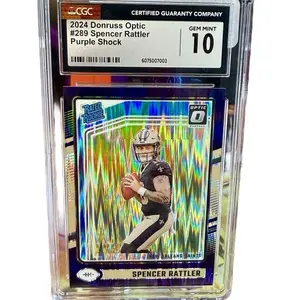 BRAND NEW 2024 DONRUSS OPTIC #289 SPENCER RATTLER PURPLE SHOCK GEM MINT 10