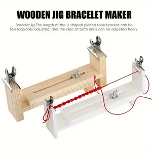 Handmade Rope Maker Tool, Bracelet Weaving Tool, Wire Rope Fixing Rack, Hand Rope Weaving Rack, DIY Jewelry Making Accessory