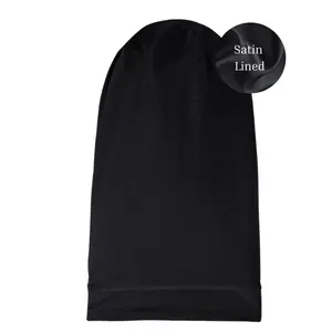 Satin Lined Dread Loc & Braid Cap - Extra Long Adjustable Band for Secure Fit & Comfort - Soft Satin Interior Protects Hair - Ideal for Nighttime or Daily Wear Dreadlock