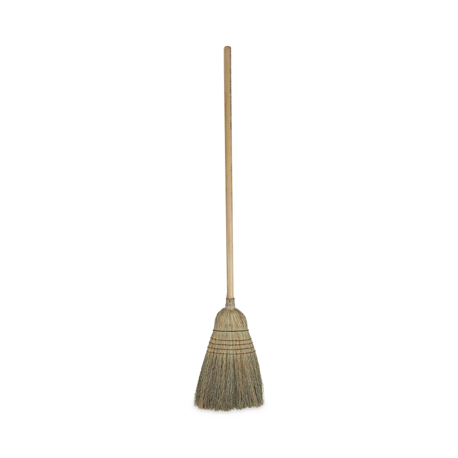 Traditional Wood Warehouse Broom, Natural Corn Bristles, 56 in Overall Length, Natural Fiber Broom BWK932CEA