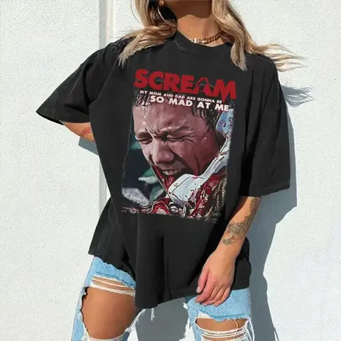 Scream Stu Macher My Mom And Dad Are Gonna Be So Mad At Me, Scream Movie, Halloween Shirt, Scary Movie, Vintage Cotton Tee