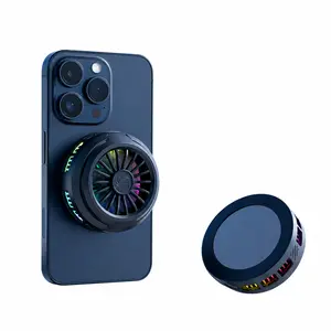 Yodevoe Portable Smartphone Cooler - Cool Gadgets, 15W Rapid Cooling, 15-Second Temperature Drop, 3 Adjustable Modes, Tri-Color Ambient Lighting, USB & Mobile Fans Clip-On Cooling, Compatible with Android & iOS Devices