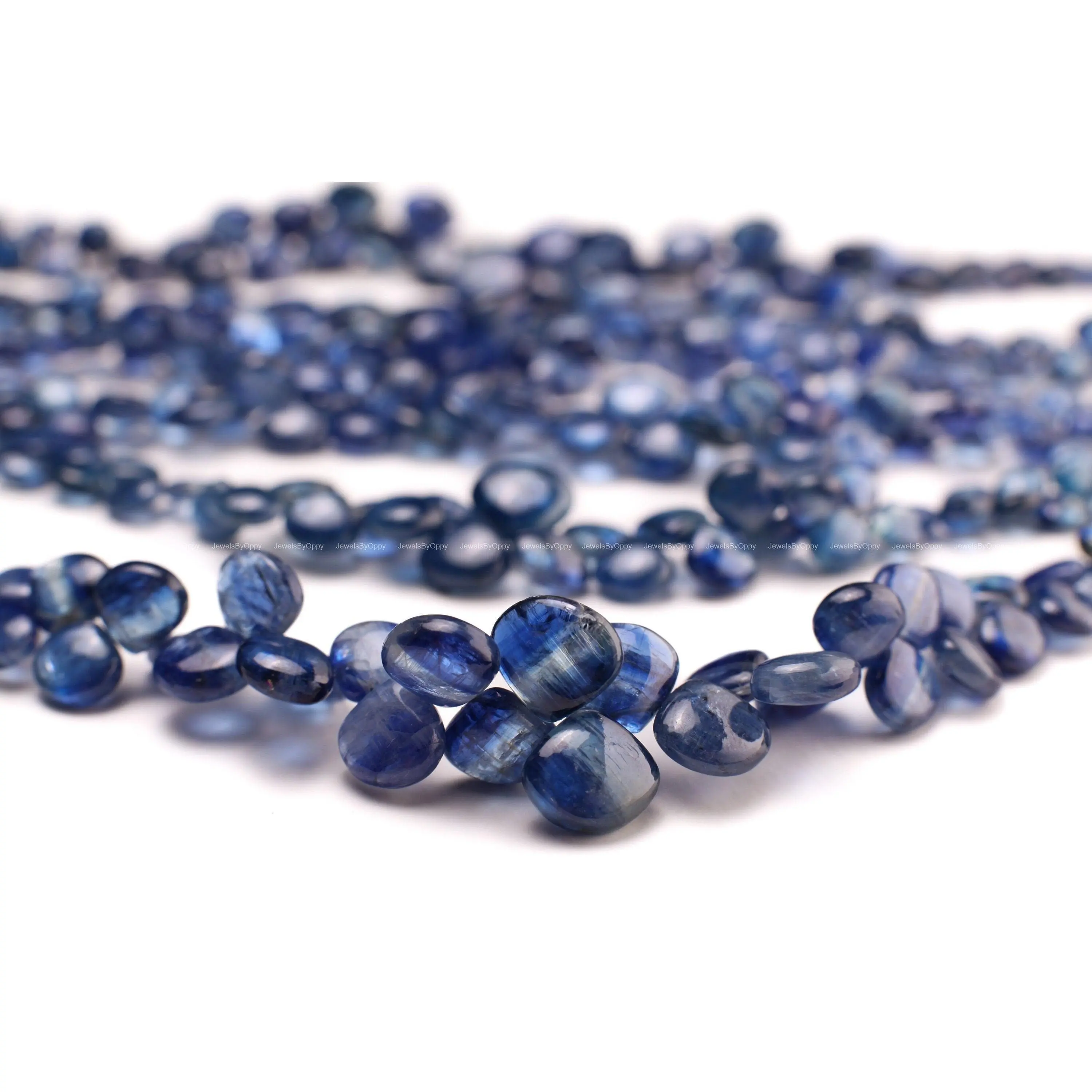 Natural Blue Kyanite 5-12mm Heart Shape Pear Drop AAA quality Teardrop Jewelry Making Gemstone Beads
