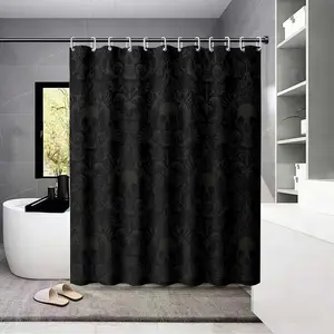 1 Piece Vintage Gothic Skull Shower Curtain, Polyester Material, with Perforated Hooks, Machine Washable, Shower Partition and Privacy Protection, Stylish and Comfortable Design, Easy To Install Bathroom Decoration and Accessories