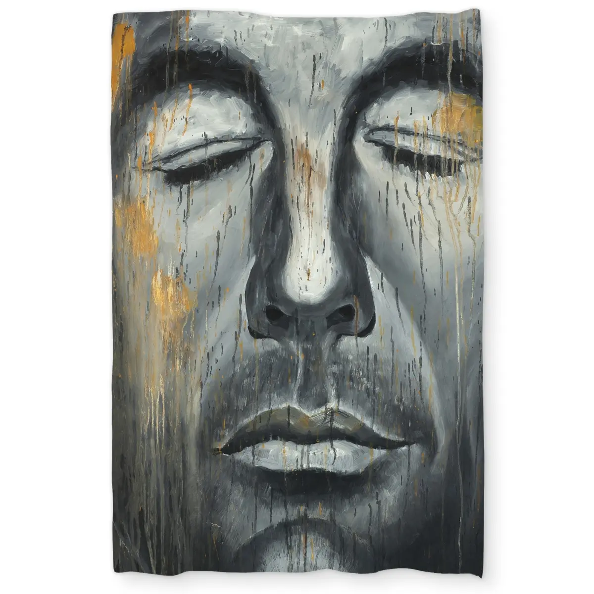 360 Stand Microfiber Print Duvet Cover - Twin Extra Long Size, Figurative Artistic Abstract Man Portrait Design, Machine Washable Modern Bedroom Textile Bedding with Artistic Decor, Twin Duvet Covers, Decorative Duvet Cover, Allover Print Duvet Covers