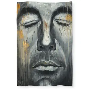 360 Stand Microfiber Print Duvet Cover - Twin Extra Long Size, Figurative Artistic Abstract Man Portrait Design, Machine Washable Modern Bedroom Textile Bedding with Artistic Decor, Twin Duvet Covers