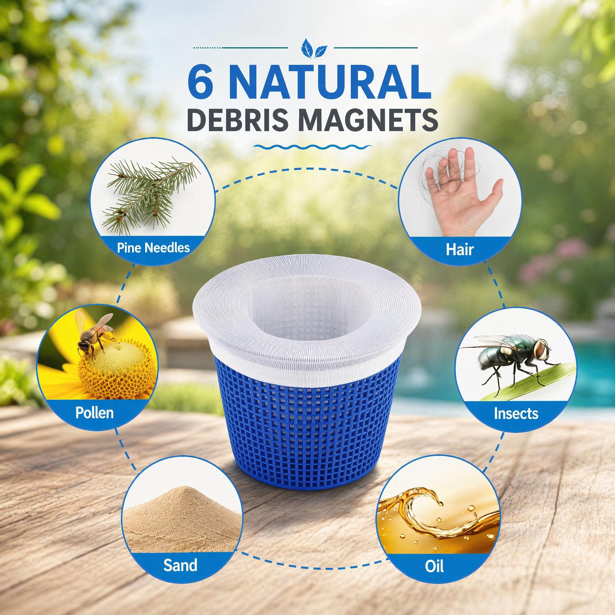 20/30 PCS Pool Skimmer Socks Dual-Layer Mesh Technology for In-Ground & Above Ground Pools Effective Filtration Reusable Solution 12cm x 20cm, Pool Accessories, Nylon-YY1