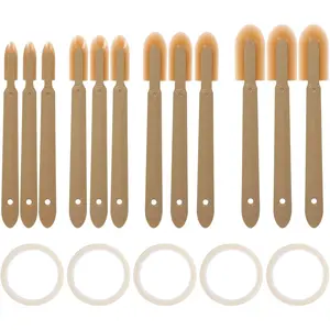 17 count Rubber Caulking Spatulas Tools,  Caulking Finishing Tool Kit, Multifunctional Caulk Remover, Smoothing Spreader Applicator for Floors, Tiles, Walls, Bathrooms (4 Sizes)
