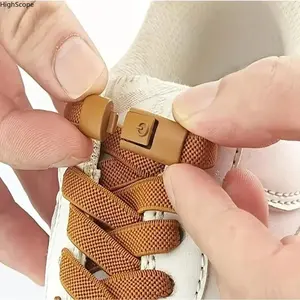 No-Tie Elastic Shoelaces with Metal Lock, Adjustable Length, Comfortable Laces for Daily & Outdoor