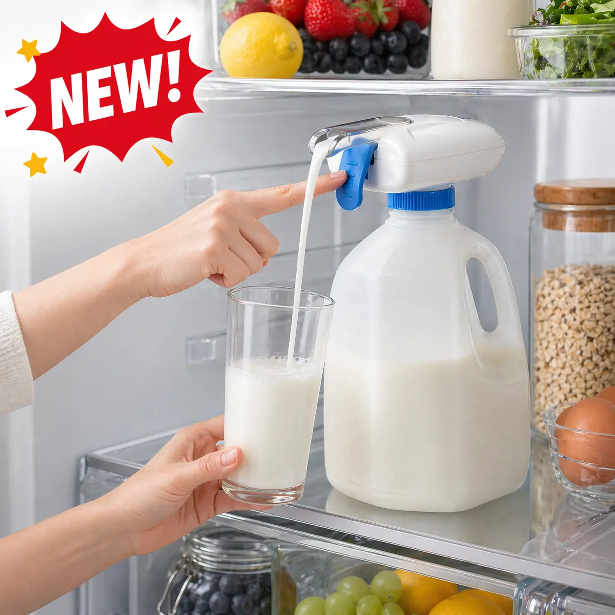 【Summer Deals】Electric Automatic 5-Gallon Drink Dispenser Utensil, 1-Touch Hands-Free No-Spill Spout, Child Lock, Premium Quality ABS Compact Rechargeable Smart Features, Easy Access Pouring, No-Lifting Kitchen Gadget for Back-Pain Relief & Pregnant Women