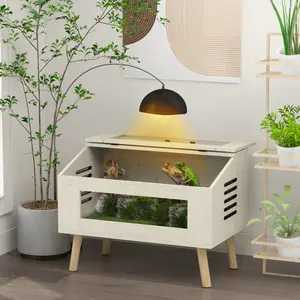 30 Gal Top-Opening Reptile Terrarium with Glass Windows - Ventilated, Durable for Snakes, Lizards - Easy Feeding, Clear Viewing, Secure Housing - Ideal for Living Room