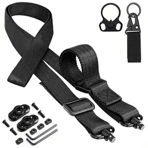 Universal 2 Point Quick Adjust Sling for Tactical Gear - Durable Mount Straps with QD Swivels & Fast-Adjust Thumb Loop, All-Weather Outdoor Accessory
