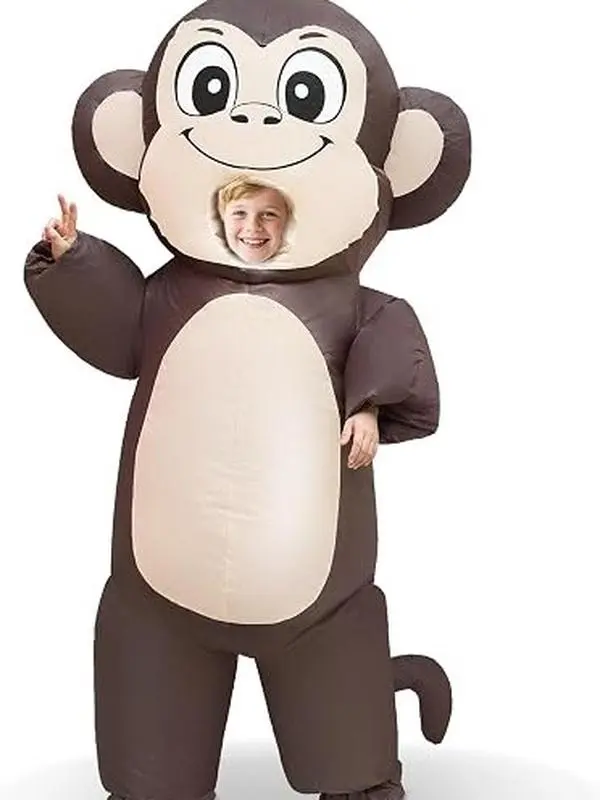 Halloween Inflatable Monkey Costume for Kids | Full Body Blow Up Costume for Halloween Inflatables Boys Girls Party Cosplay