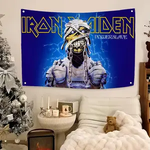 Iron Maiden Flags Flag - Ultra Soft Skin-Friendly Machine Washable Fade Resistant Banner | HD Print Lightweight Durable Outdoor Indoor Garden Flag