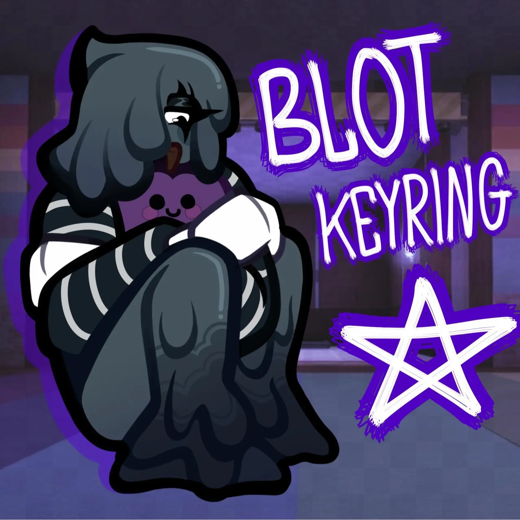 Blot Keychain, Keyring Dandy's World, Blot Dandys World Keychain, Small, Meaningful, And Full Of Character, Unique Keychains That Add Charm To Every Bag And Key.