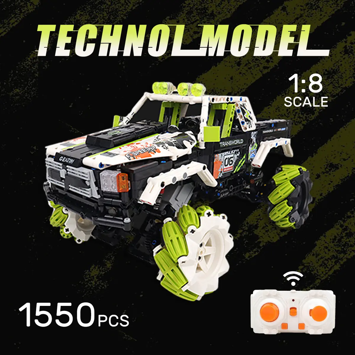 XQ Climbing Car Building Kit, All Terrain Off-Road Vehicle Set for Kids 9+, STEM DIY Building Block Toys Micro Bricks - Climbing Car Building Kit