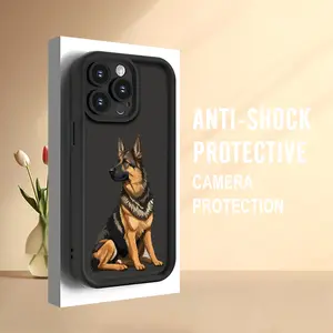 German Shepherd Dog Pattern Case for iPhone 17 Pro Max 16 16e 15 14 Plus 13 12 Mini 11 Air X XS Pattern Soft TPU Rubber Camera Protection Rugged Mobile Phone Cover Gift 2D printing