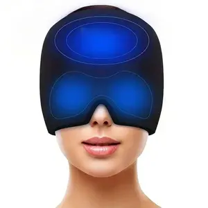 Headache Relief Hat Cooling Gel Ice Migraine Cap, Stretchy Stress Relief Mask, Puffy Eyes, Tension, Sinus Cold Tool, Flexible Long Lasting
