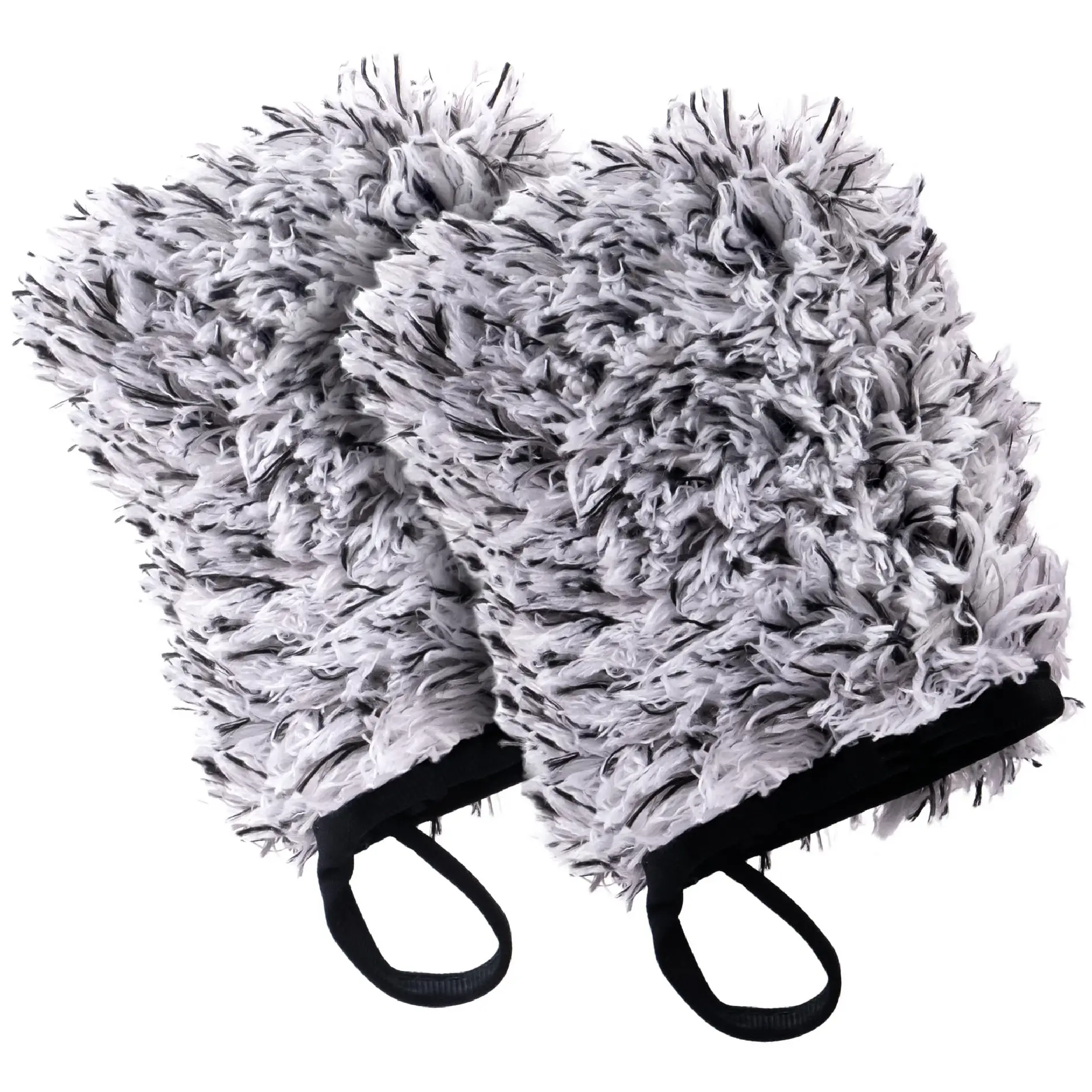 VIKING Wheel Cleaner Mitts for Car, Microfiber Wheel Cleaner for Car Detailing and Rims, Black and White, 5.5 Inch x 4.4 Inch, 2 Pack