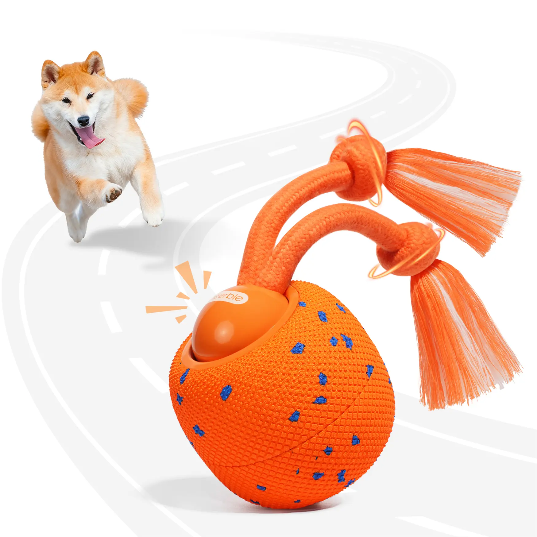 Cheerble Smart Interactive Dog Toy, Wicked Ball Rolly, Automatic Moving, Bouncing, Rotating, E-TPU Material, Active Rolling Interactive Dog Ball for Medium and Large Dogs