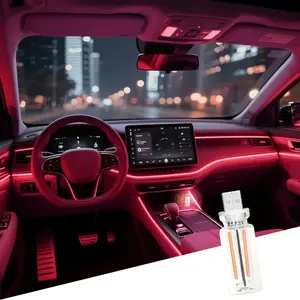 Retro Lamp, Adjust LED Car Lights, Plug in USB Night Lamps, Plug-in Ambient Light, Mini LED Bulb For Automotive,Bedroom,Hallway,Desk, No Pole dimming(Red Light)