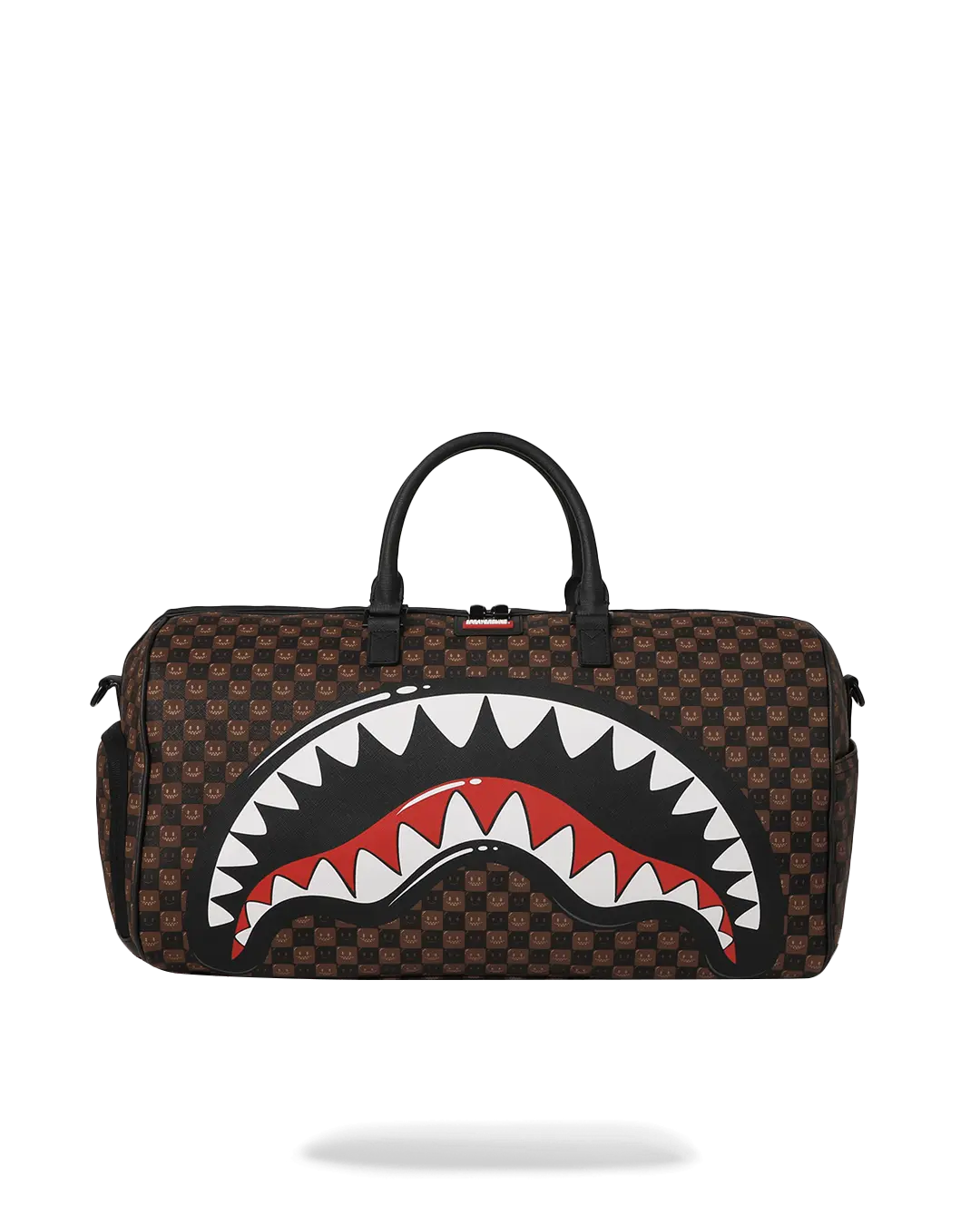 SPRAYGROUND SHARKS IN PARIS WTF GRIN & GRIND DUFFLE BUBBLE CHECK DUFFLE