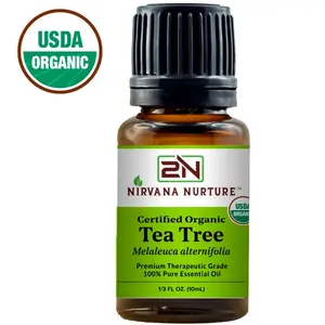 OrganicTea Tree Essential Oil Certified 100% Pure Therapeutic Grade Healthcare Healthy Solution Wellness