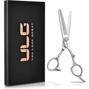 ULG Hair Thinning Scissors 6.7", Japanese 440C Stainless, 32-Teeth Texturizing Shears with Tension Screw, Ergonomic Offset Handle, Blades for Salon & Home Use