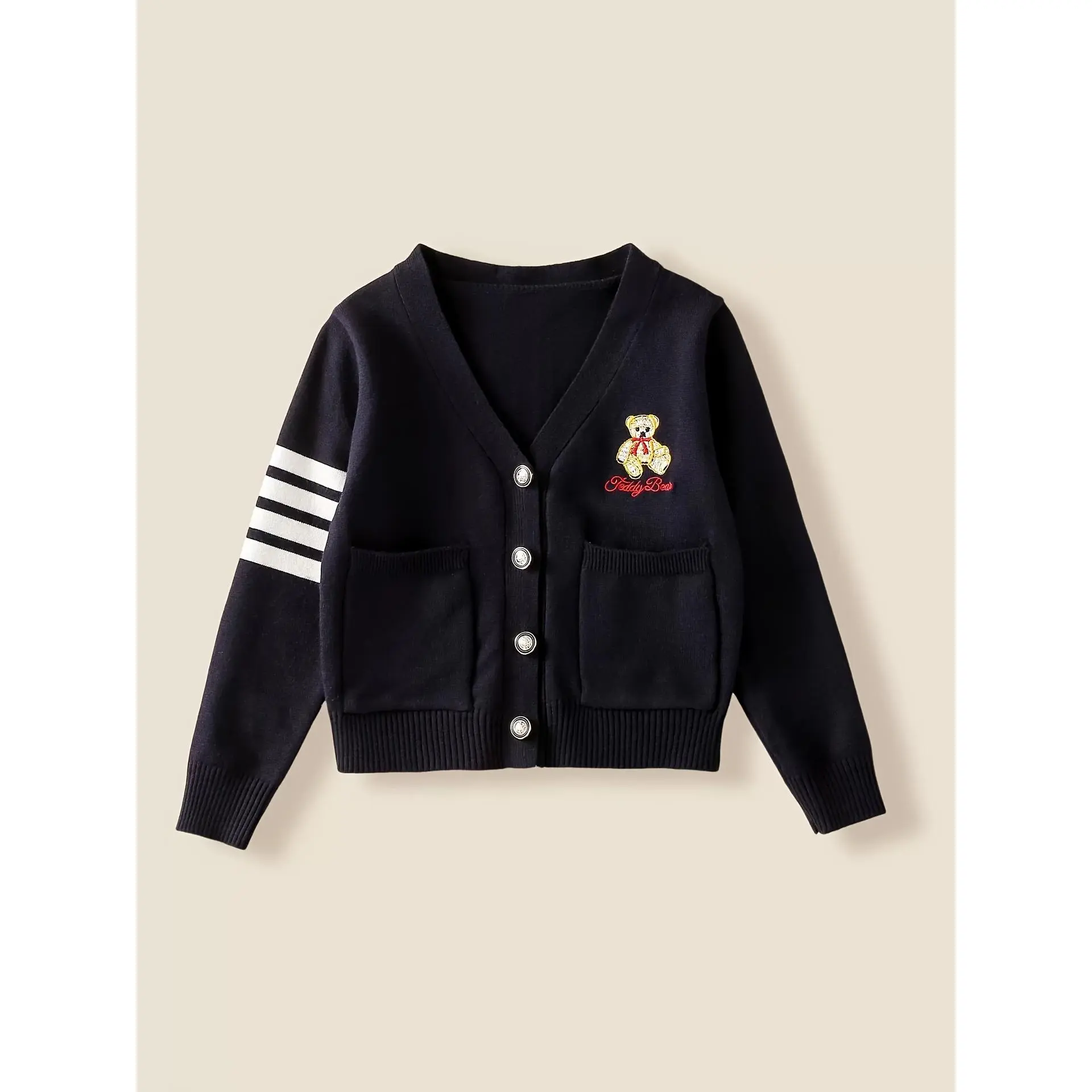 Girls' Plain Long-Sleeve Polyester 2-Season College-Style JK Uniform Set - Short Skirt, No Bag Included, Ideal for Outdoor Wear