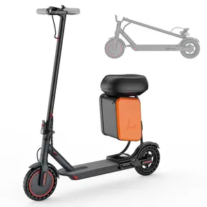 Electric Scooter, 8.5-inch Solid Tires, 19 mph Speed, Foldable Commuter Electric Scooter with Bag and Seat,Suitable for Adults