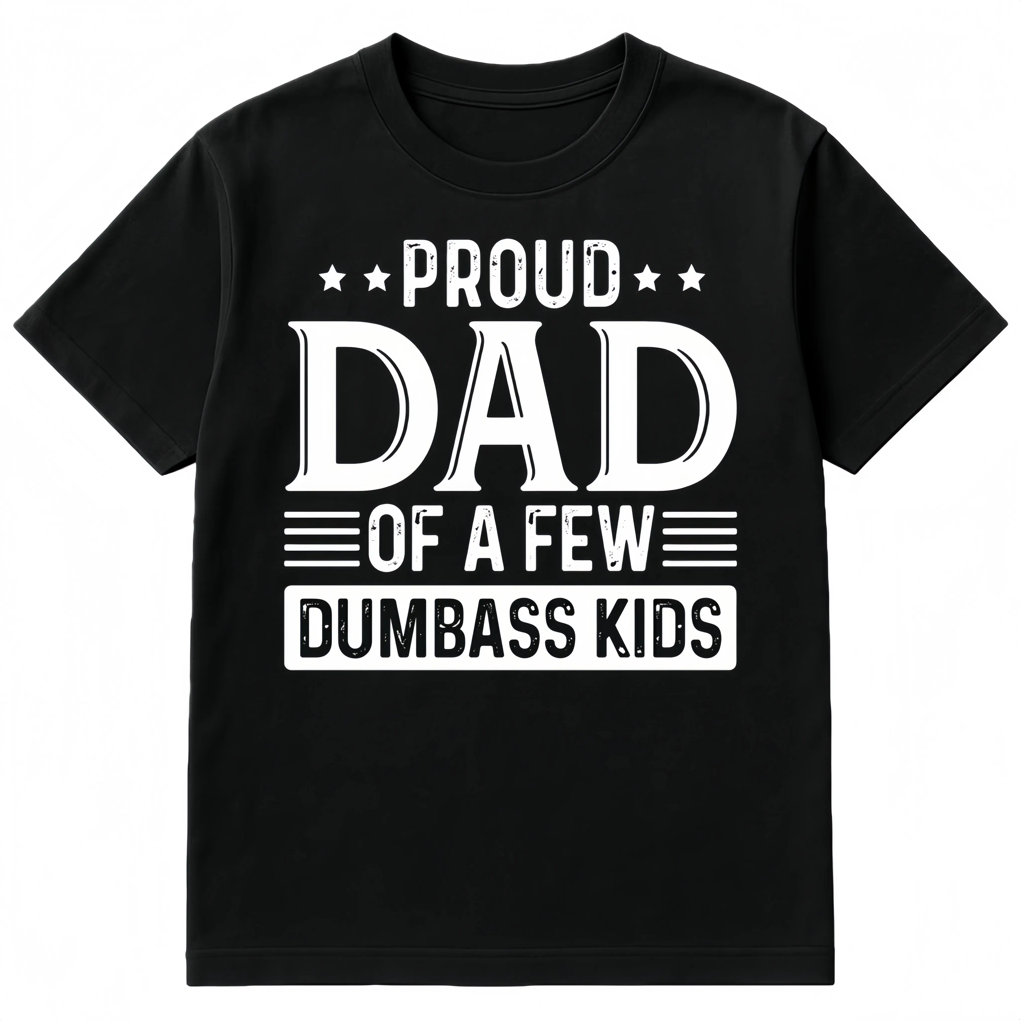 100% Cotto Proud Dad of a Few Dumbass Kids Shirt  Funny Dad T-shirt  Humorous Father’s Day Gift Menswear TopFashion Unisex T-shirts casual summer tee family friend Repeat Goon Sleep Eat Gooner design