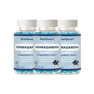 BestQueen Ashwagandha & Vitamin D Gummy - Mixed Berry, KSM-66, Vegan, Plant Based, Non-GMO, Gluten-Free & Gelatin Free. America's Ashwagandha Brand