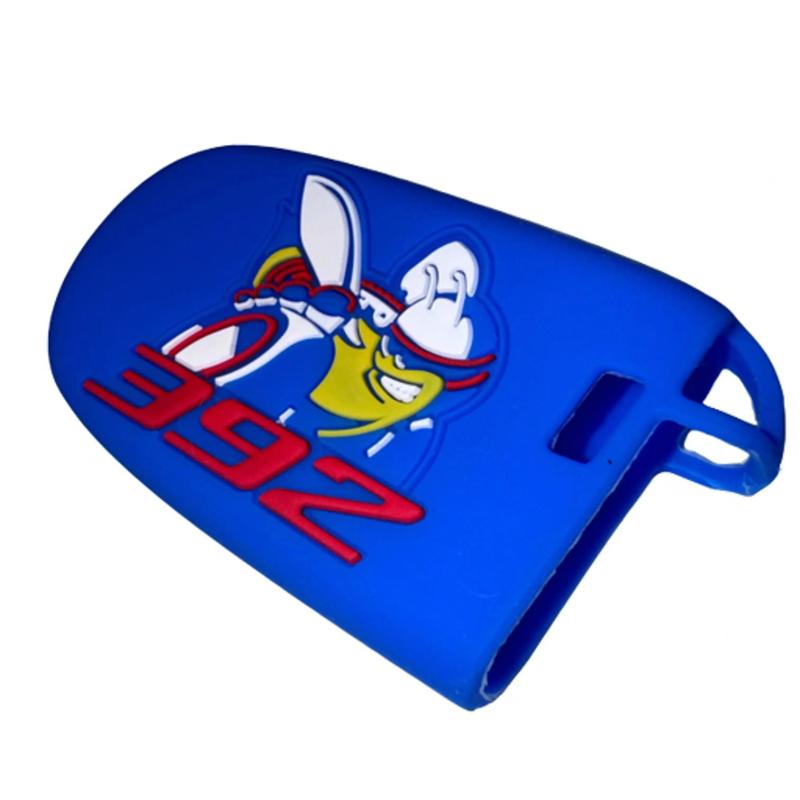 Silicone Car Key Cover Case Protector for Scat Pack 392 Charger/Challenger in Blue