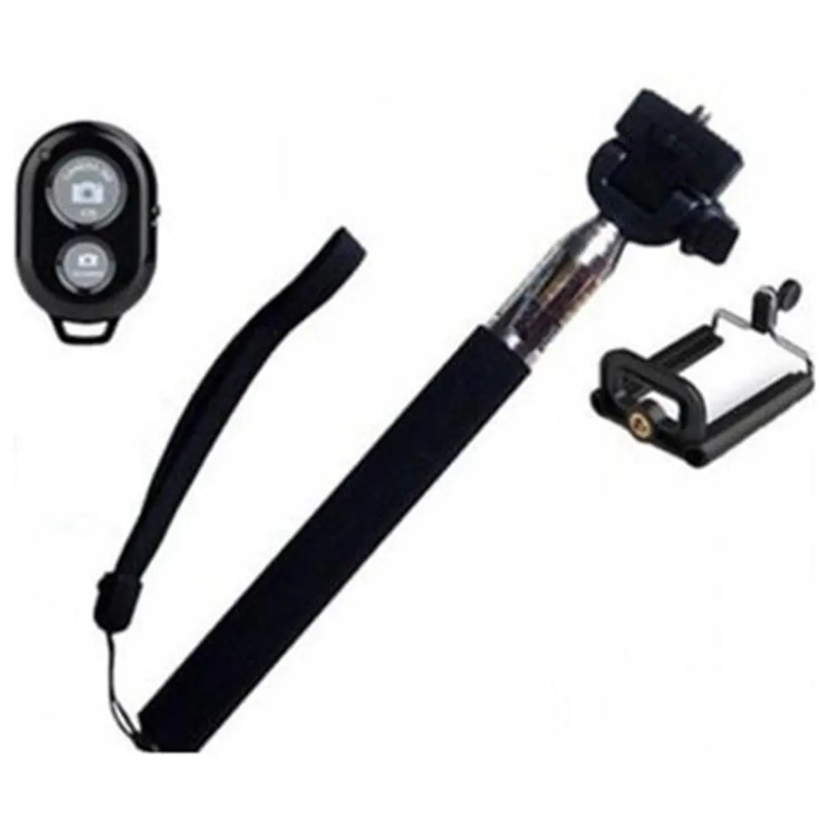 212 MAIN Adjustable Lightweight Extendable Handheld Selfie Stick Monopod with Bluetooth Wireless Remote Button, Tripod & Accessories - Cellphone Accessory for iOS/Android Smartphones, Ideal for Recording