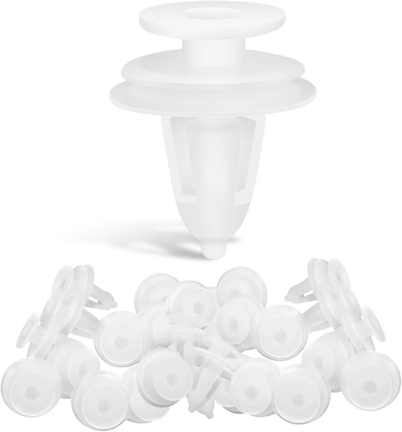 Nilight 40PCS Nylon Push-Type Automotive Fastener Clips Grommets 6504014 - 8mm Hole, 2-Year Warranty, Reusable for Chrysler 300M, Dodge Neon, Trim Panels, Splash Shield