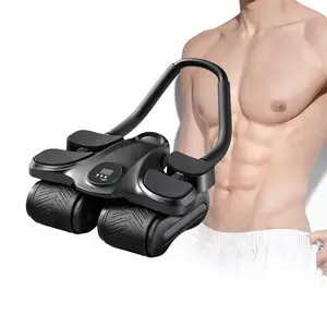 4-Wheel Ab Roller with Push-Up Assist – Abdominal Exercise Roller for Core Workout, Home Gym Fitness Equipment