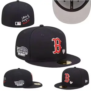 New Era MLB Boston Red Sox 59FIFTY Fitted Hat – Black Baseball Cap with World Series Patch, Love & Hustle Game Script, Flat Brim Fitted Style, Premium Streetwear Gorras, Limited Edition Drop, Unisex Fashion Headwear