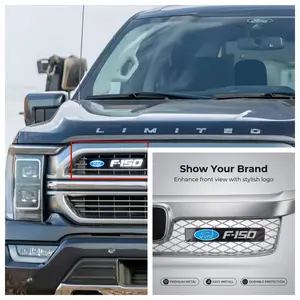 LED Illuminated Front Grille Logo Light Car Grille Badge Lamp Fit for Ford F-150 2004-2008 2009-2014 2015-2020 2021-2025 All Trims Raptor XL XLT Lariat Platinum Limited